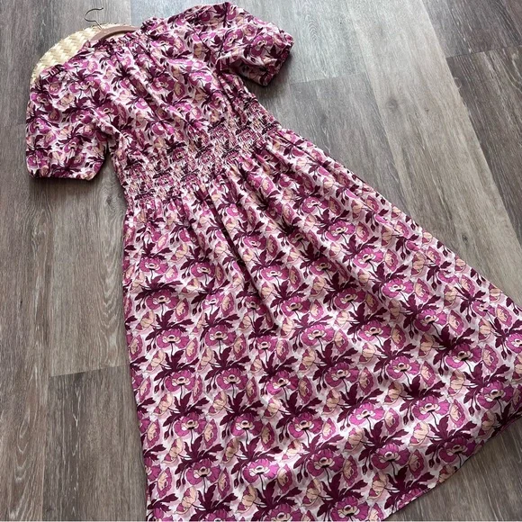 NWT J.Crew Liberty fabric smock waist midi dress butterfield‎ floral print - Picture 10 of 10